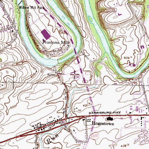 Topographic Map of Silver Spring Township Police Department, PA