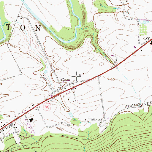 Topographic Map of Pennsylvania State Police Troop H Lykens Station, PA