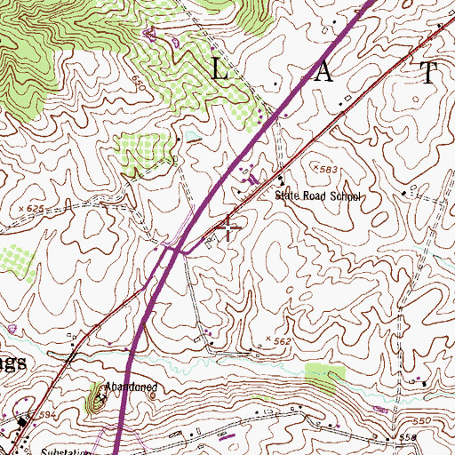 Topographic Map of York Springs Police Department, PA