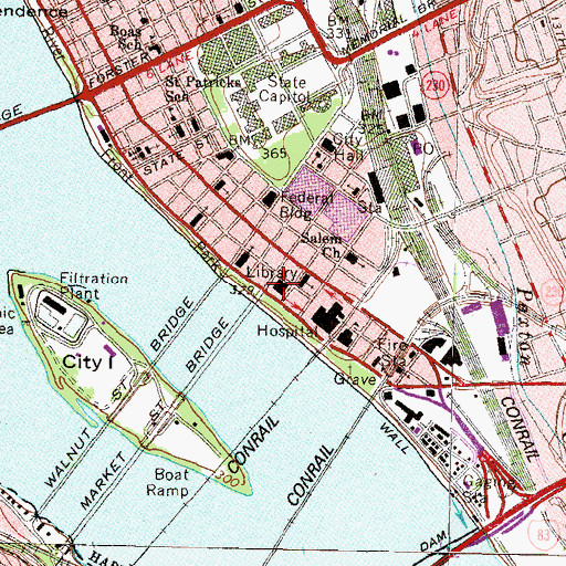 Topographic Map of Dauphin County Sheriff's Office, PA
