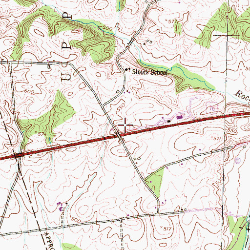 Topographic Map of Pennsylvania State Police Troop T Newville Station, PA