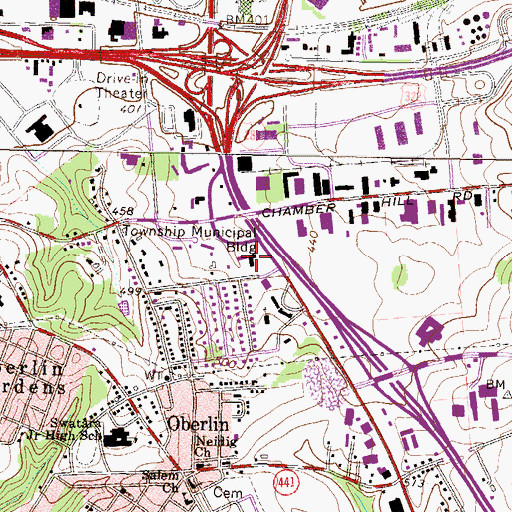 Topographic Map of Swatara Township Police Department, PA
