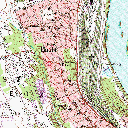 Topographic Map of East Pennsboro Police Department, PA