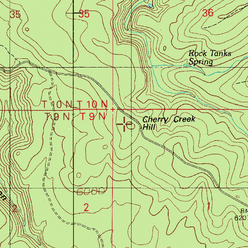 Topographic Map of Cherry Creek Hill, AZ