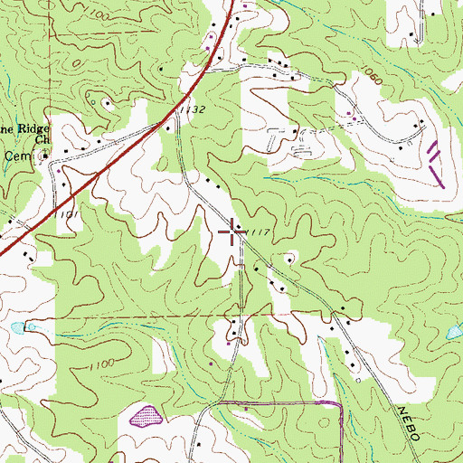 Topographic Map of Paulding County Fire Station 10, GA