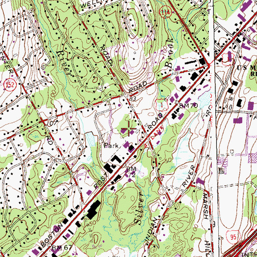 Topographic Map of Orange Police Department, CT