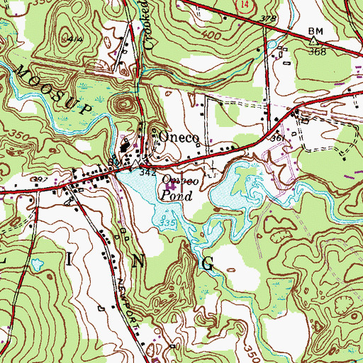 Topographic Map of Sterling Police Department, CT
