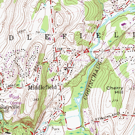 Topographic Map of Middlefield Resident State Trooper Office, CT