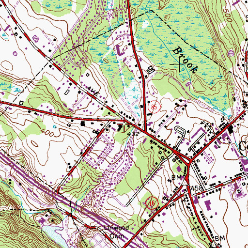 Topographic Map of Connecticut State Patrol Department Troop K, CT