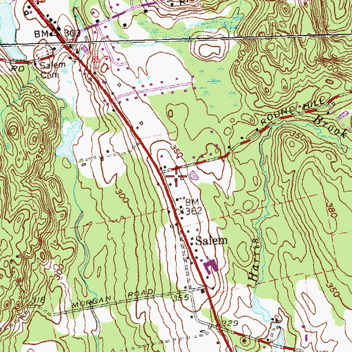 Topographic Map of Salem Resident State Patrol Office, CT