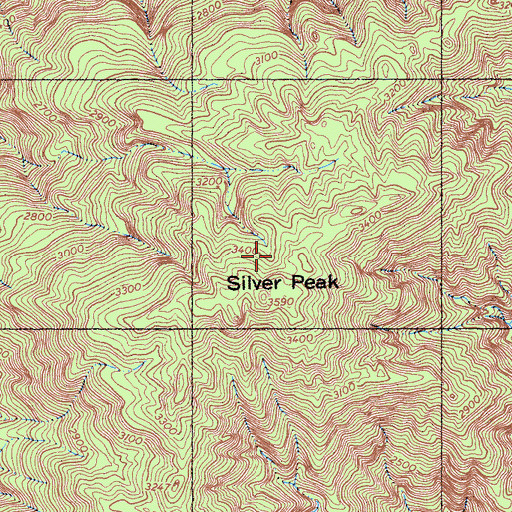 Topographic Map of Silver Creek Campground, CA