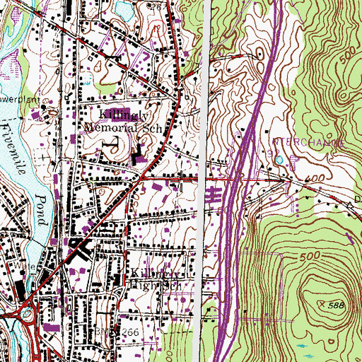 Topographic Map of Connecticut State Patrol Troop D, CT