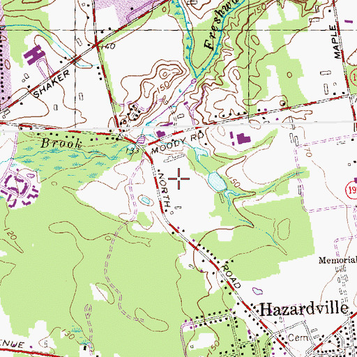 Topographic Map of Enfield Police Department, CT