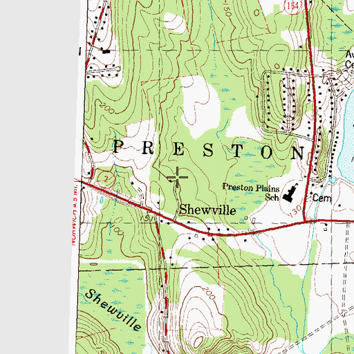 Topographic Map of Preston Resident State Patrol Office, CT