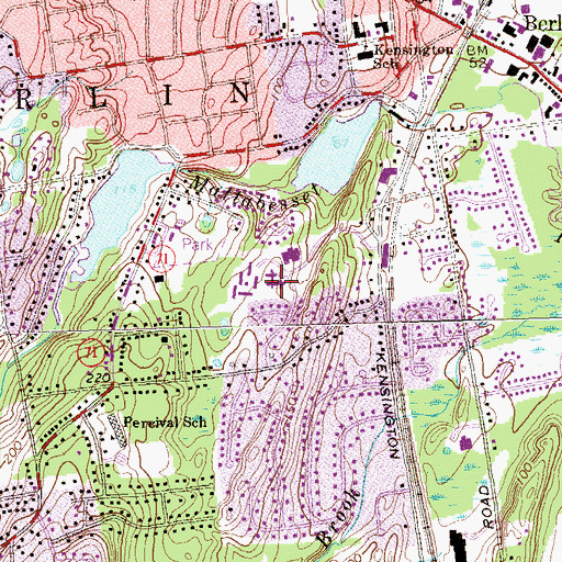 Topographic Map of Berlin Police Department, CT