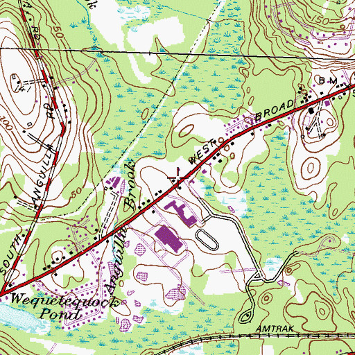Topographic Map of Stonington Police Department, CT