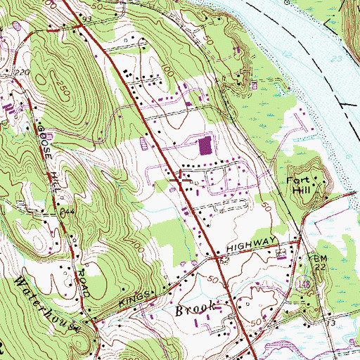 Topographic Map of Chester Town Police Department, CT