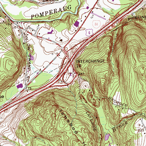 Topographic Map of Connecticut State Patrol Troop A, CT