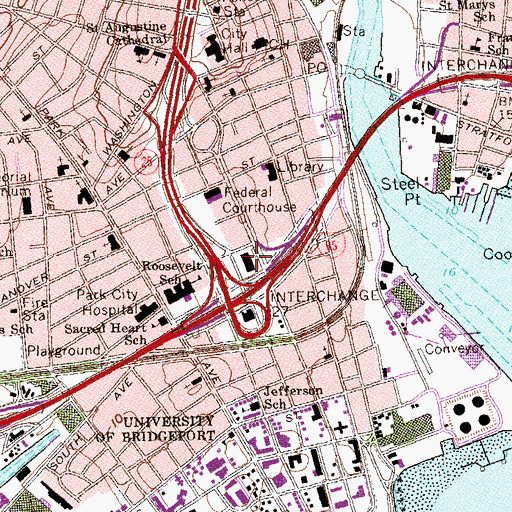 Topographic Map of Connecticut State Patrol, CT