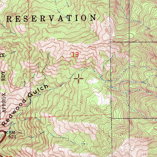 Topographic Map of Buckeye Campground, CA