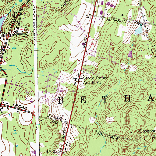 Topographic Map of Connecticut State Patrol, CT