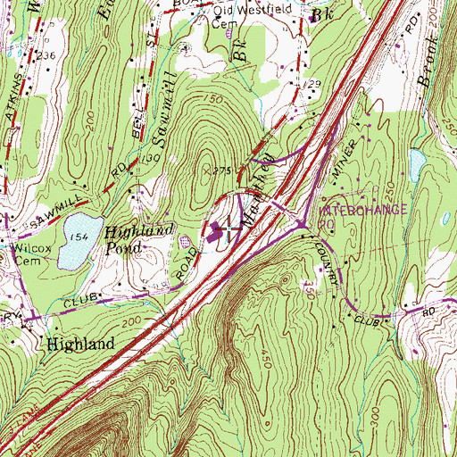 Topographic Map of Connecticut State Patrol Department Headquarters, CT
