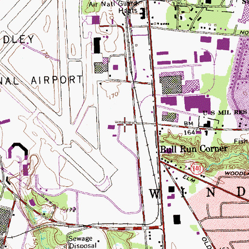 Topographic Map of Connecticut State Patrol Department Troop W, CT