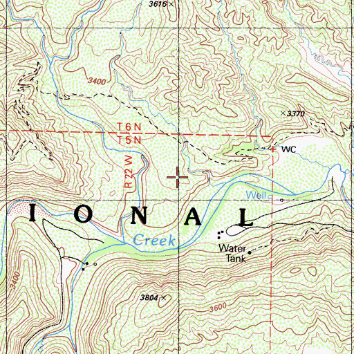 Topographic Map of Middle Sespe Trail, CA