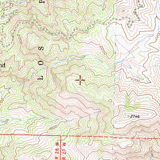 Topographic Map of Upper Oso Campground, CA