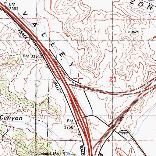 Topographic Map of Sky Ranch, CA