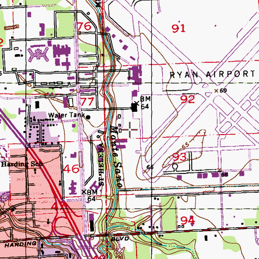 Topographic Map of East Baton Rouge Parish Sheriff's Office, LA