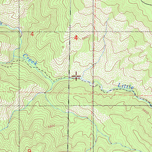 Topographic Map of Little Mutau Campground, CA