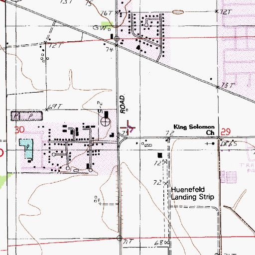 Topographic Map of Louisiana State Police Troop F, LA