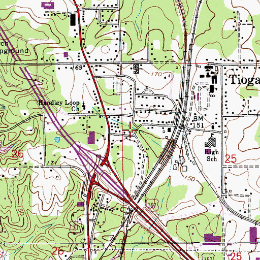 Topographic Map of Rapides Parish Sheriff's Office Substation, LA