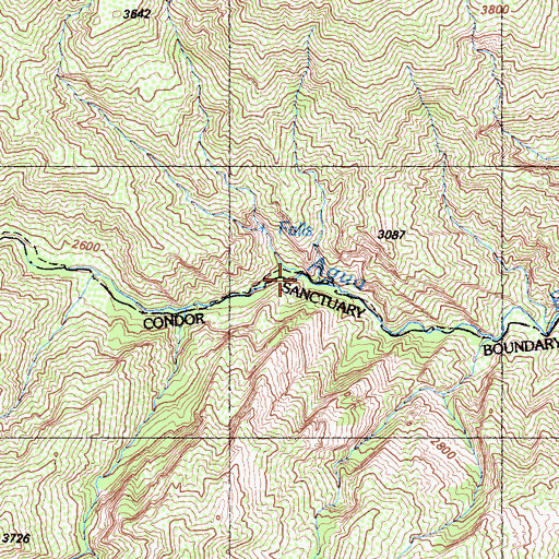Topographic Map of Tin Can Cabin, CA
