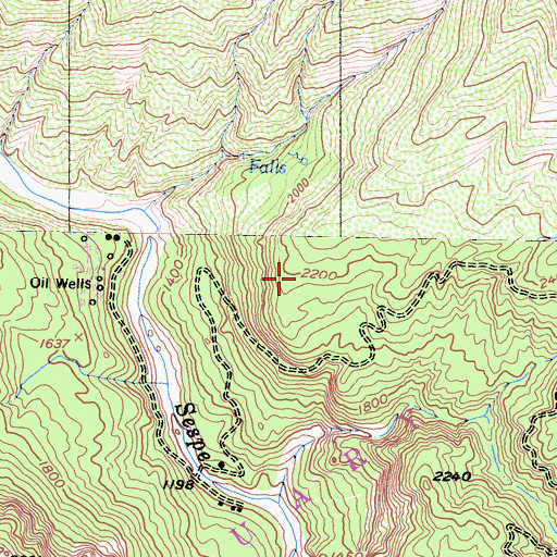 Topographic Map of Green Cabins Site, CA