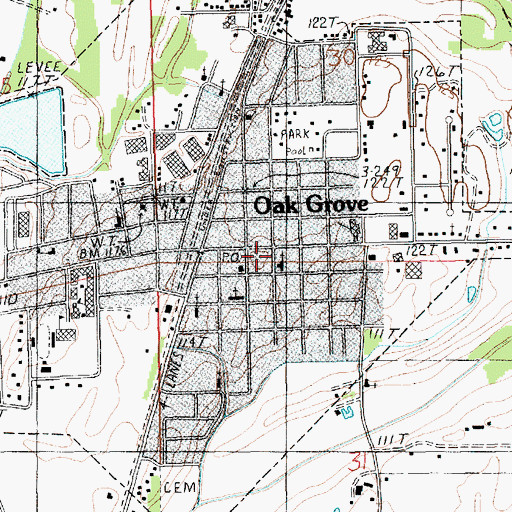Topographic Map of West Carroll Parish Sheriff's Office, LA