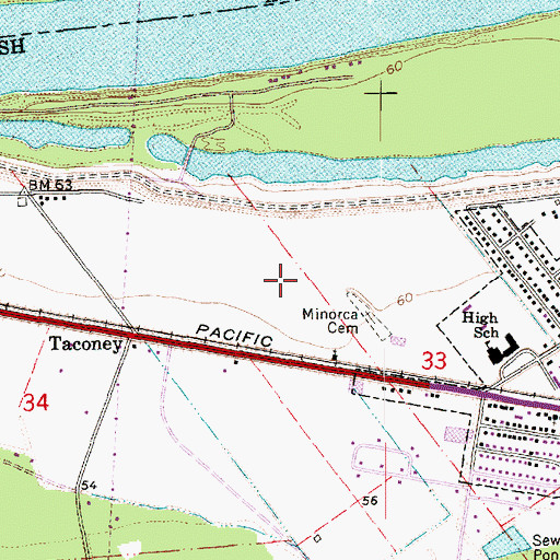 Topographic Map of Concordia Parish Sheriff's Office, LA