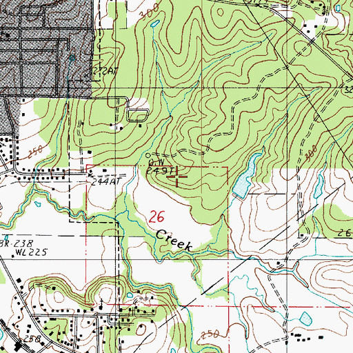 Topographic Map of Sabine Parish Detention Center, LA