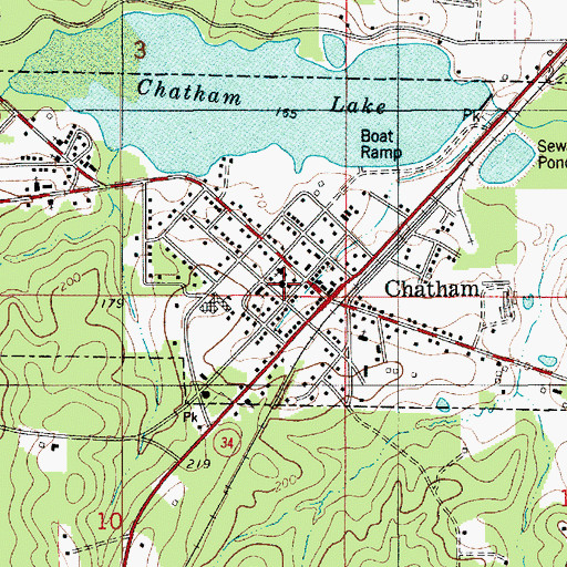Topographic Map of Jackson Parish Sheriff's Office, LA