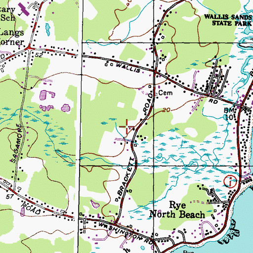 Topographic Map of Locke Family Cemetery, NH