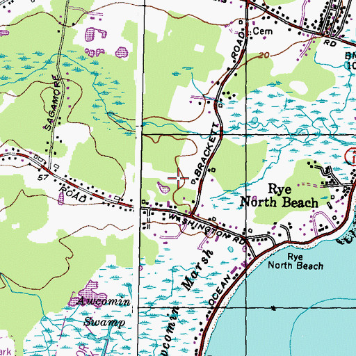 Topographic Map of Caswell Family Cemetery, NH