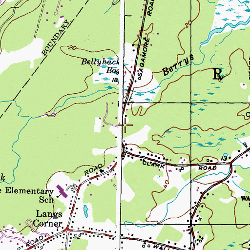 Topographic Map of Varrell Family Cemetery, NH