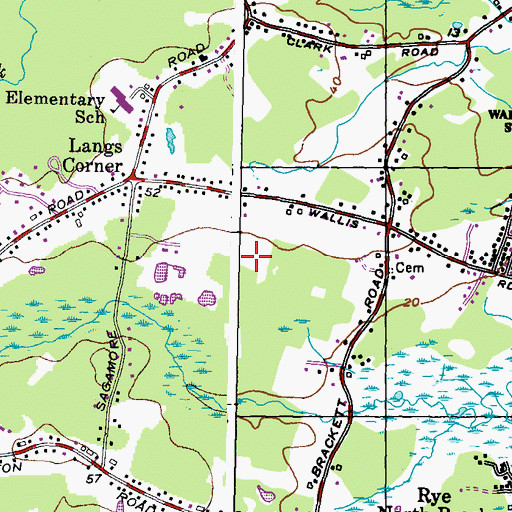 Topographic Map of Marden Cemetery, NH