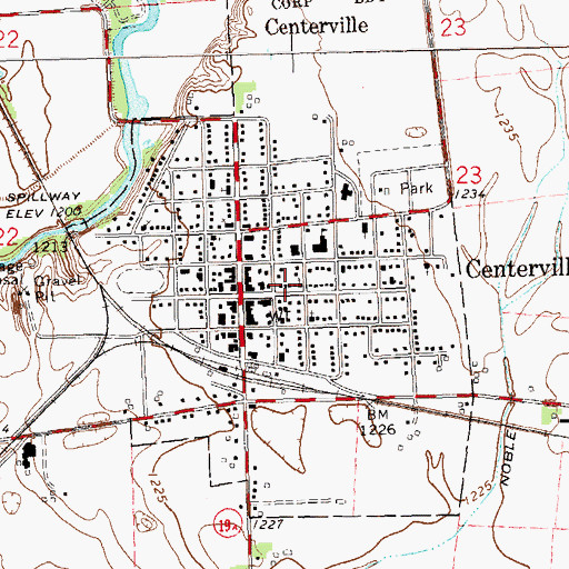 Topographic Map of Centerville Police Department, SD