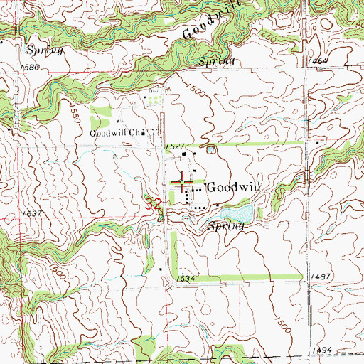 Topographic Map of Sisseton - Wahpeton Sioux Tribal Police Department, SD