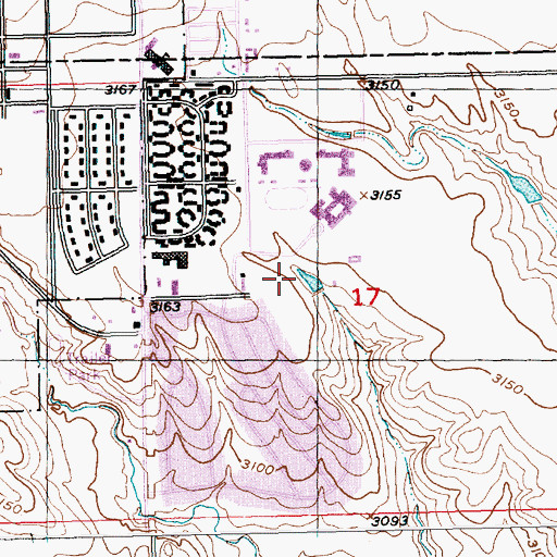 Topographic Map of Box Elder Police Department, SD