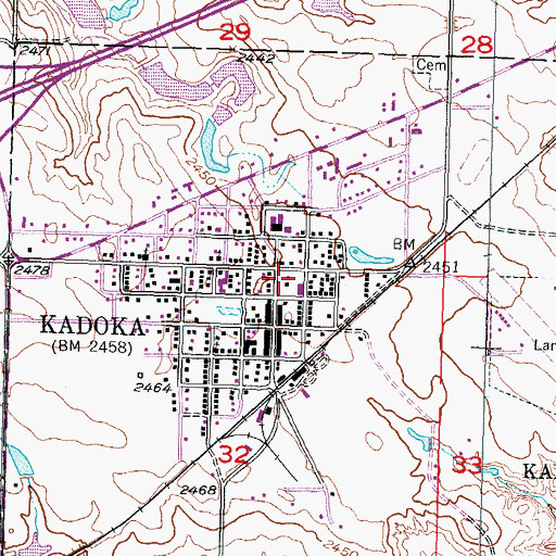 Topographic Map of Jackson County Sheriff, SD