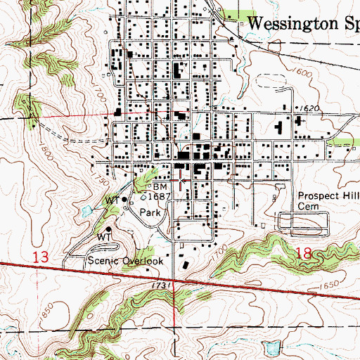 Topographic Map of Jerauld County Sheriff's Office, SD