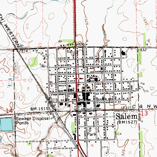 Topographic Map of McCook County Sheriff, SD
